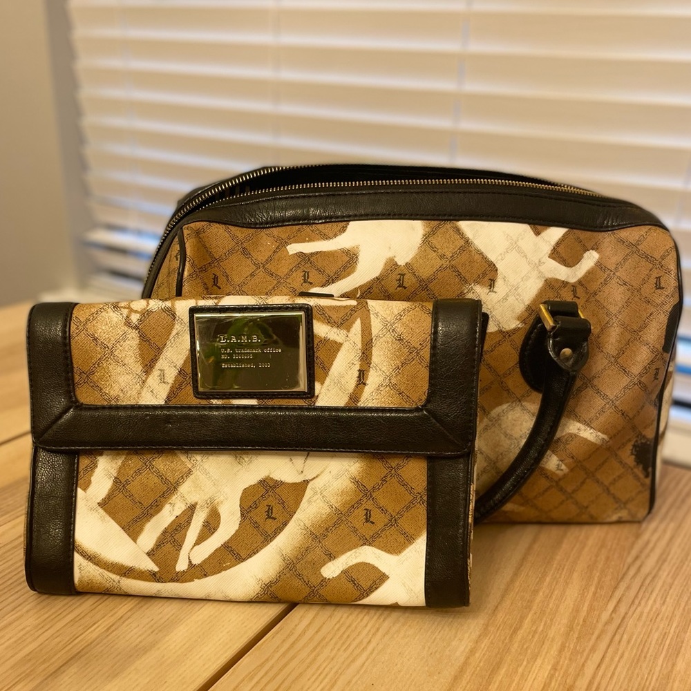 L.A.M.B. Purse and clutch set